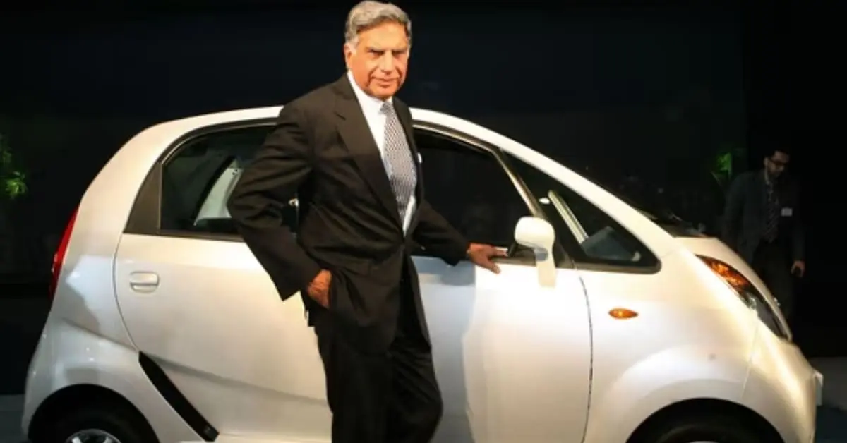 ratan tata with nano car 